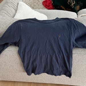 All Saints Men's Long Sleeve Tee in Navy